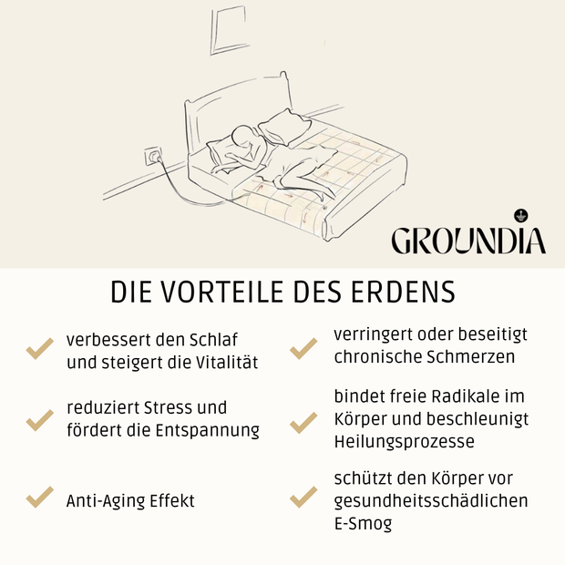 Vorteile des Groundia Erdungsspannbettlakens – Schlaf verbessern, Stress abbauen, Entzündungen lindern
